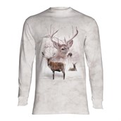 Wintertime Deer long sleeve, Adult XL
