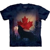 Canadian Howl Wolf T-shirt, Adult
