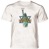 Lady Liberty Hanukkah T-shirt, Adult
