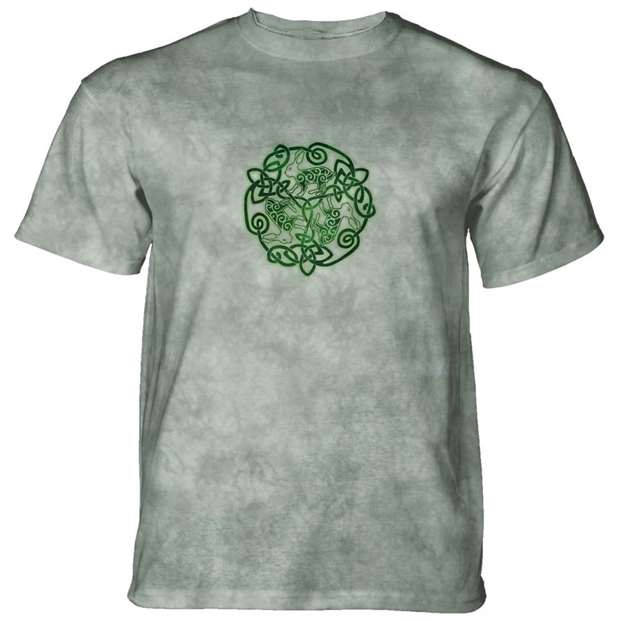 Celtic Hare T-shirt, Grøn, Child XL