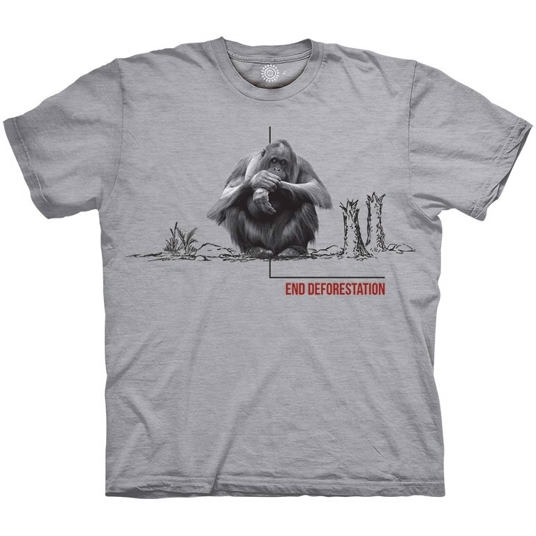 Deforestation Orangutan T-shirt, Grå