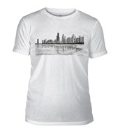 Chicago Cityscape Mens Triblend, Adult XL