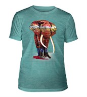 Painted Elephant Mens Triblend, TEAL