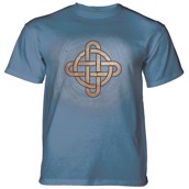Tree Ring Celtic Knot Mens Triblend T-shirt, Blå