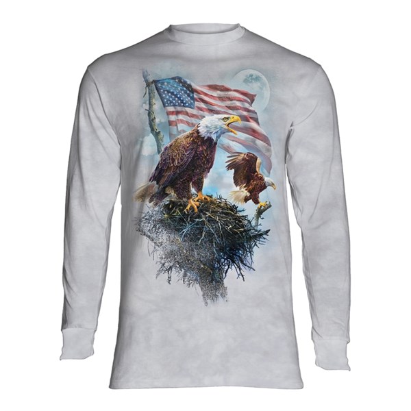 American Eagle Flag, long sleeve, Adult Medium