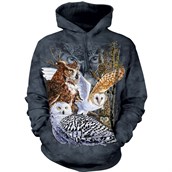 Find 11 Owls Adult Hoodie, Small
