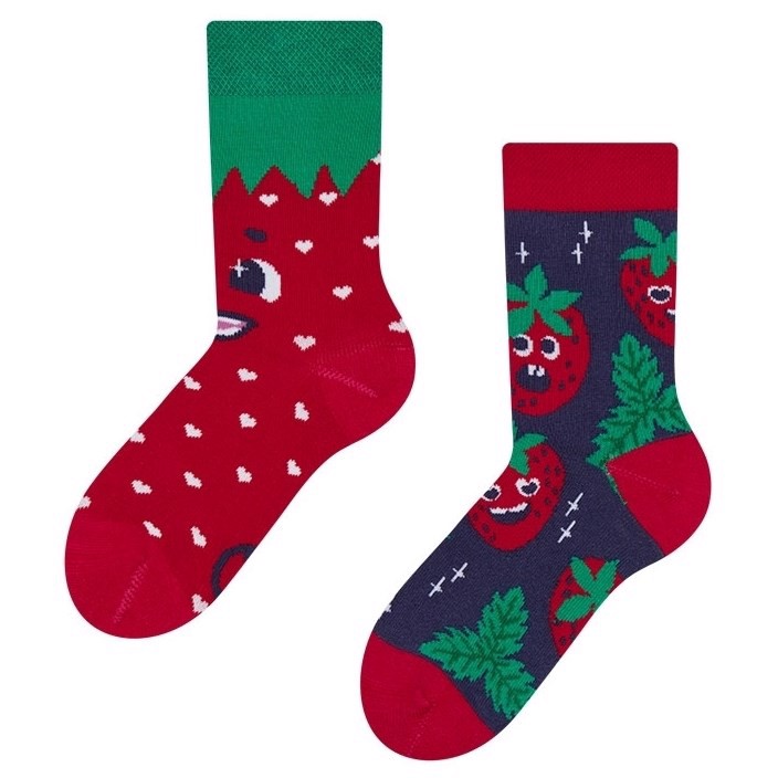 Good Mood kids socks - HAPPY STRAWBERRIES, size 27-30
