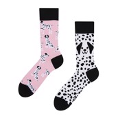 Good Mood adult socks - PINK DALMATION, size 35-38