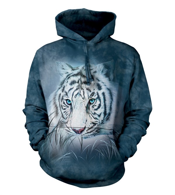 Thoughtful White Tiger adult hoodie