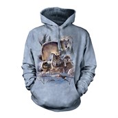 Wolf Family Mountain Adult hoodie
