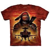 The Mountain tshirt - med indianer- og helikopter-motiv