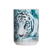 Kaffekrus med motiv af hvid tiger