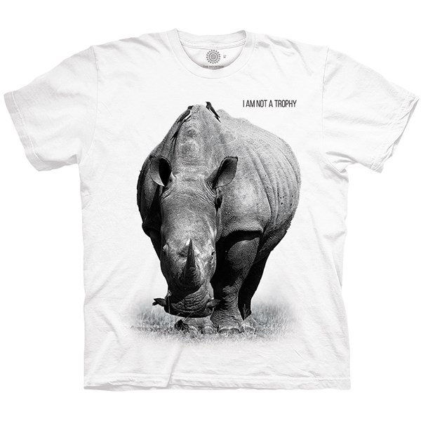 RHINO NOT A TROPHY Adult T-shirt