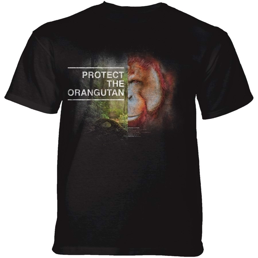 Protect Orangutan T-shirt, Sort, Adult 3XL