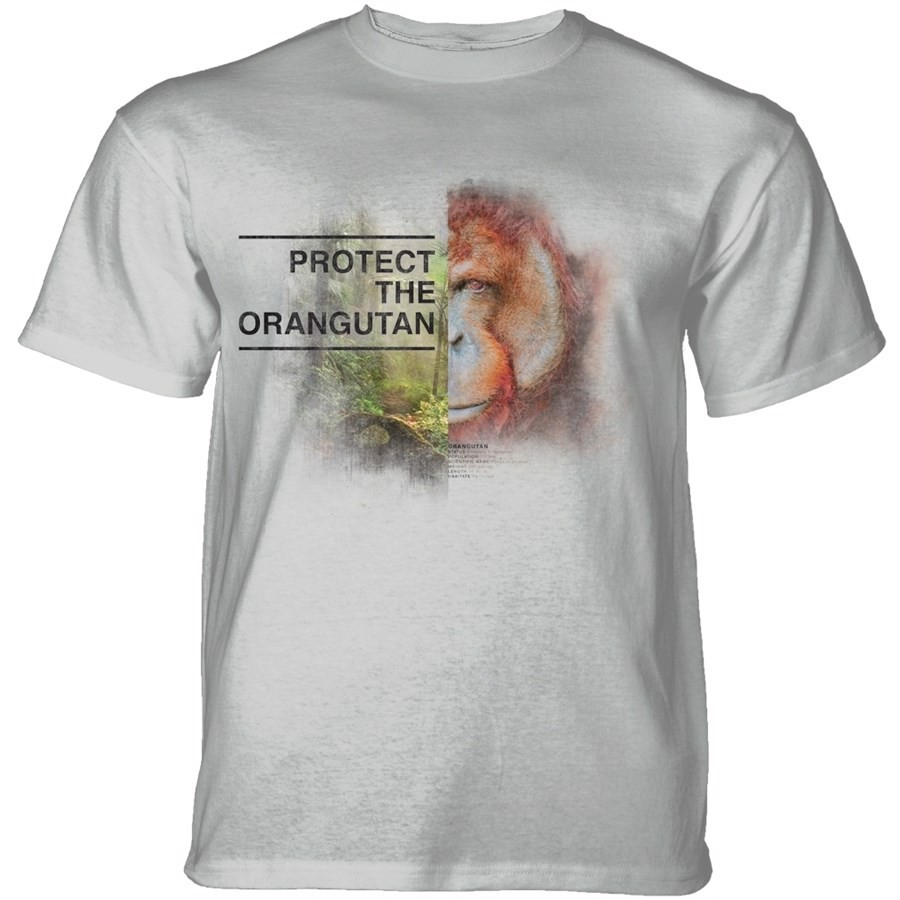 Protect Orangutan T-shirt, Grå, Adult 3XL