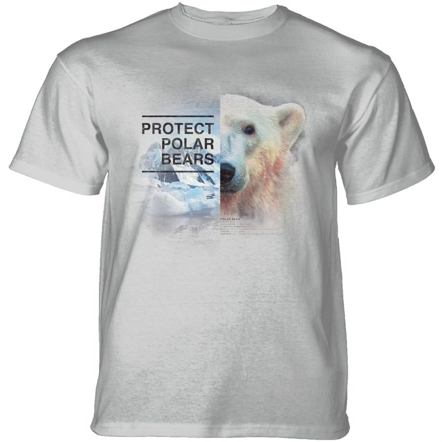 Protect Polar Bear T-shirt, Grå, Child Medium