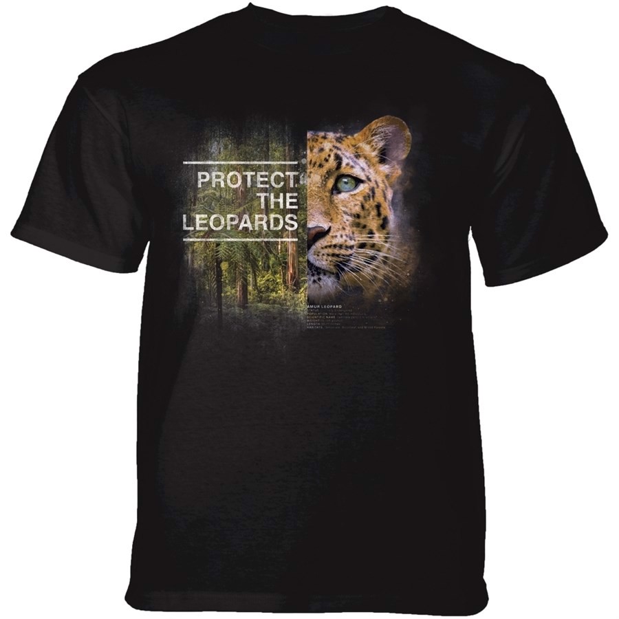 Protect Leopard T-shirt, Sort, Child Medium