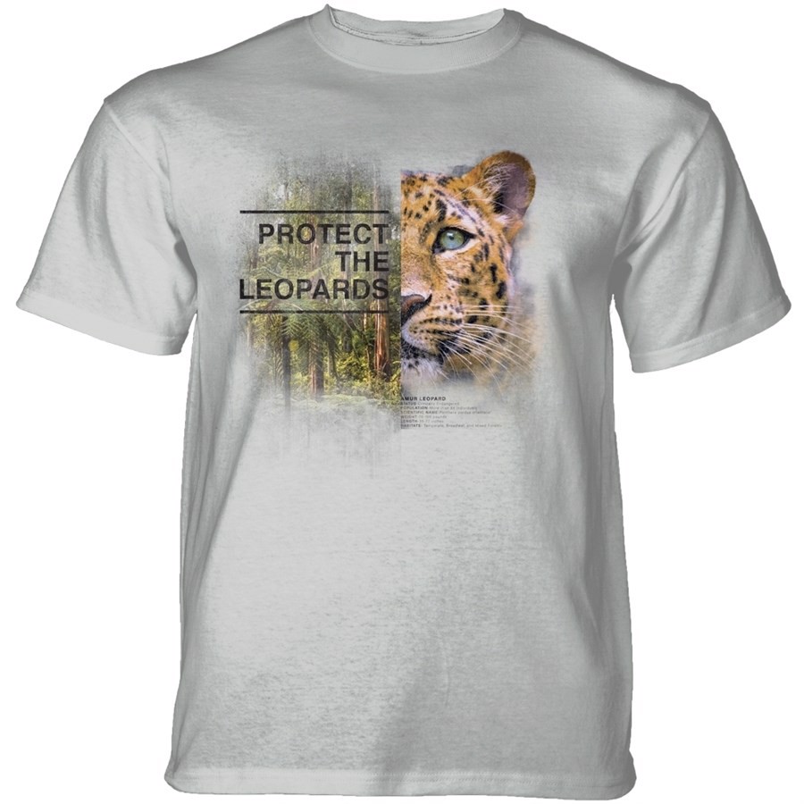 Protect Leopard T-shirt, Grå, Child Medium