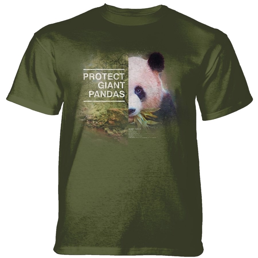 Protect Giant Panda T-shirt, Grøn, Adult Medium