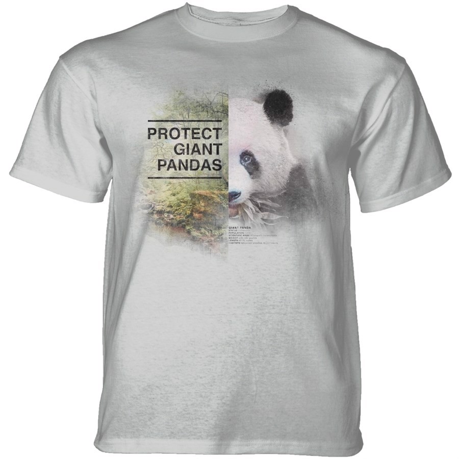 Protect Giant Panda T-shirt, Grå, Adult Large