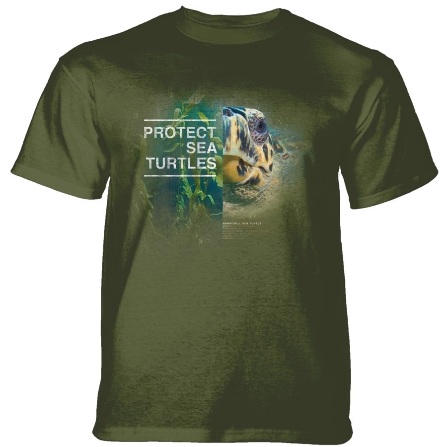 Protect Turtle T-shirt, Grøn, Adult Large