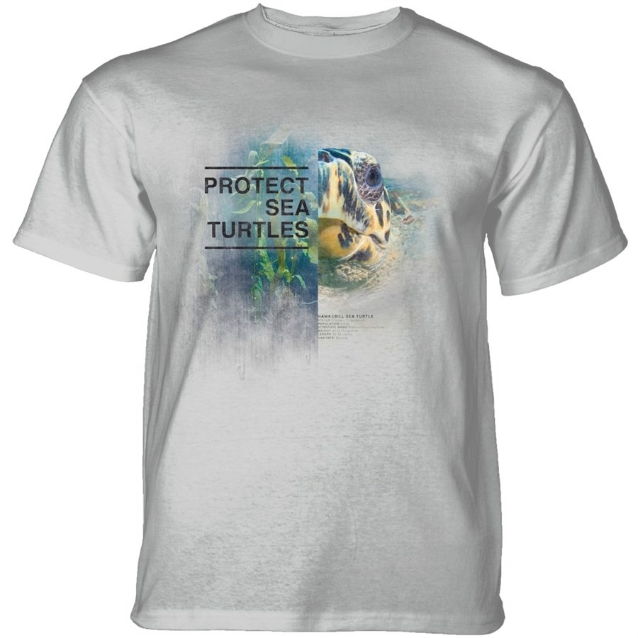 Protect Turtle T-shirt, Grå, Adult XL