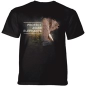 Protect Asian Elephants T-shirt, Sort