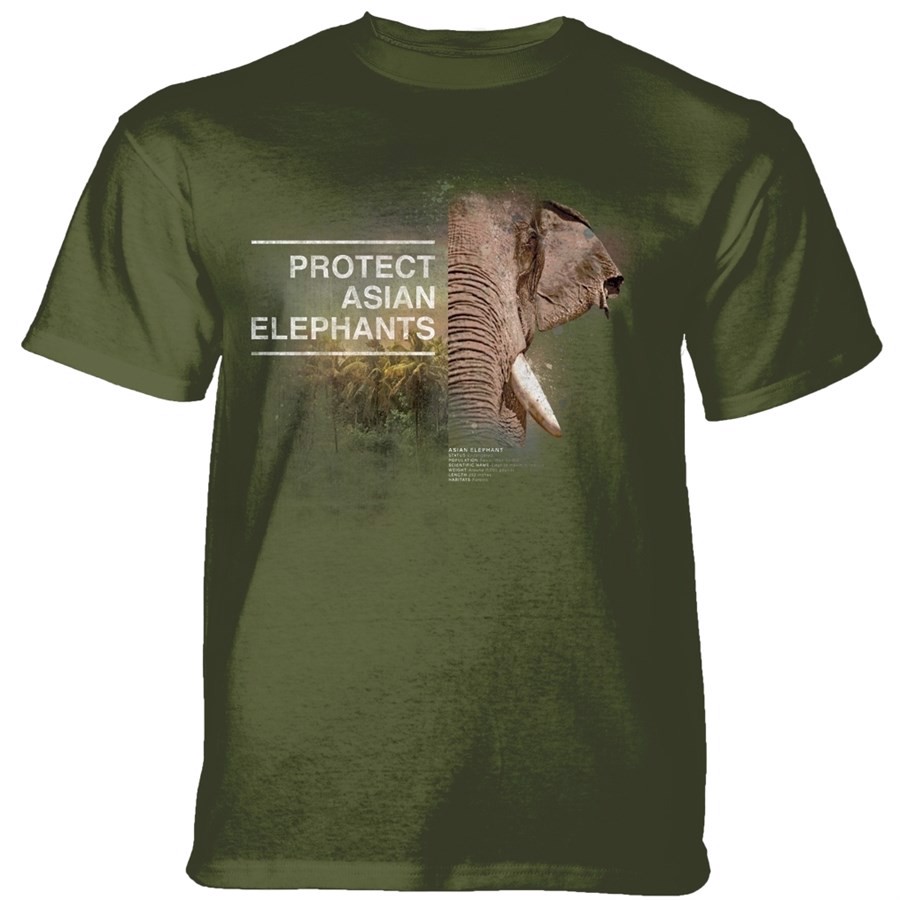 Protect Asian Elephants T-shirt, Grøn, Adult Large
