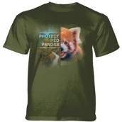 Protect Red Panda T-shirt, Grøn
