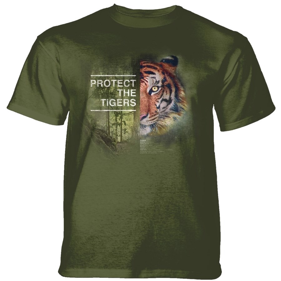 Protect Tiger T-shirt, Grøn, Child Large