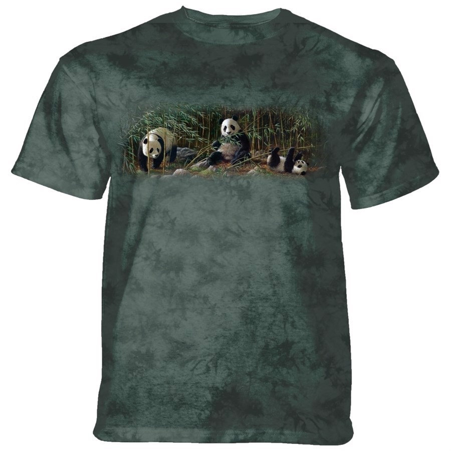 Three Pandas T-shirt, Adult Large