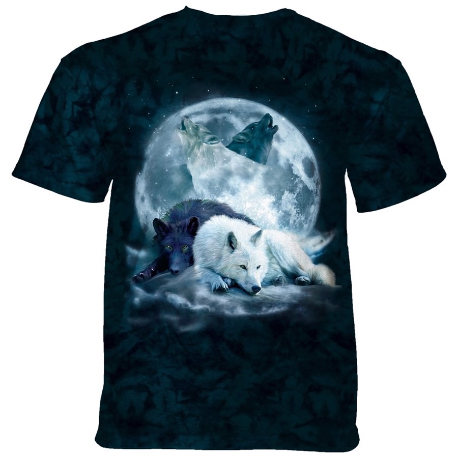Yin Yang Wolf Mates T-shirt, Adult XL