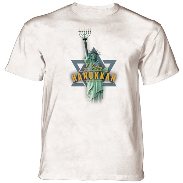 Lady Liberty Hanukkah T-shirt, Adult