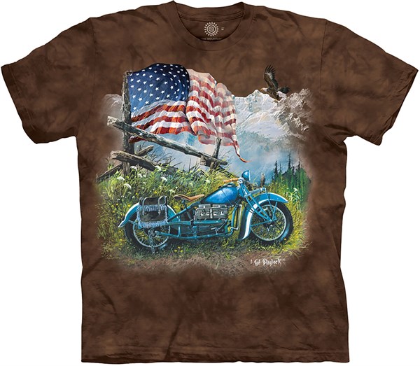 Biker Americana t-shirt, Adult Large