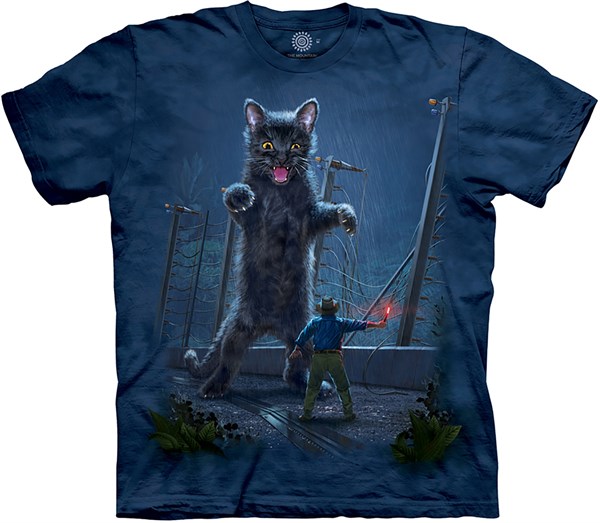 Jurrasic Kitten t-shirt, Adult Large