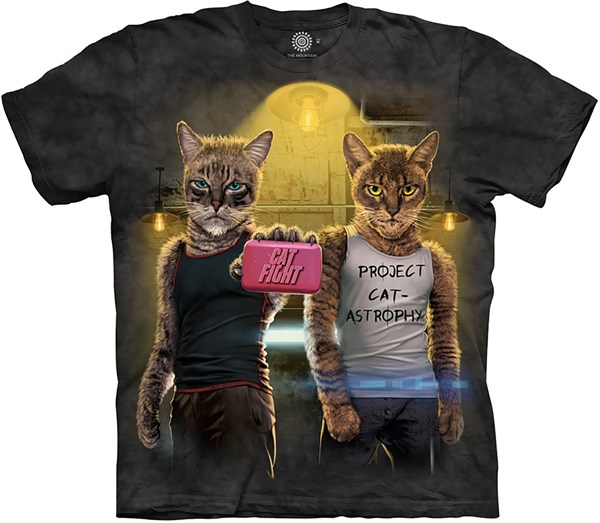 Cat Fight t-shirt, Adult Medium