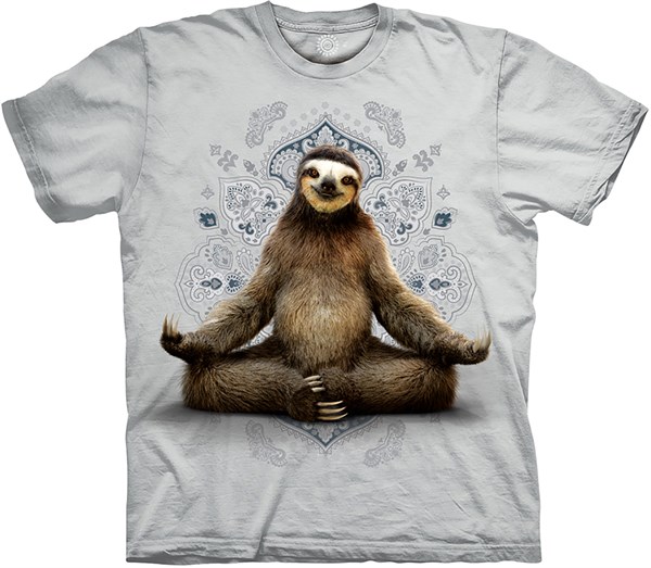 Vriksasana Sloth t-shirt, Adult 2XL
