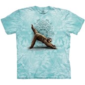 3 Leg Downward Sloth T-shirt, Green, Adult Medium