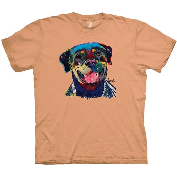 Happy Rottweiler T-shirt Adult