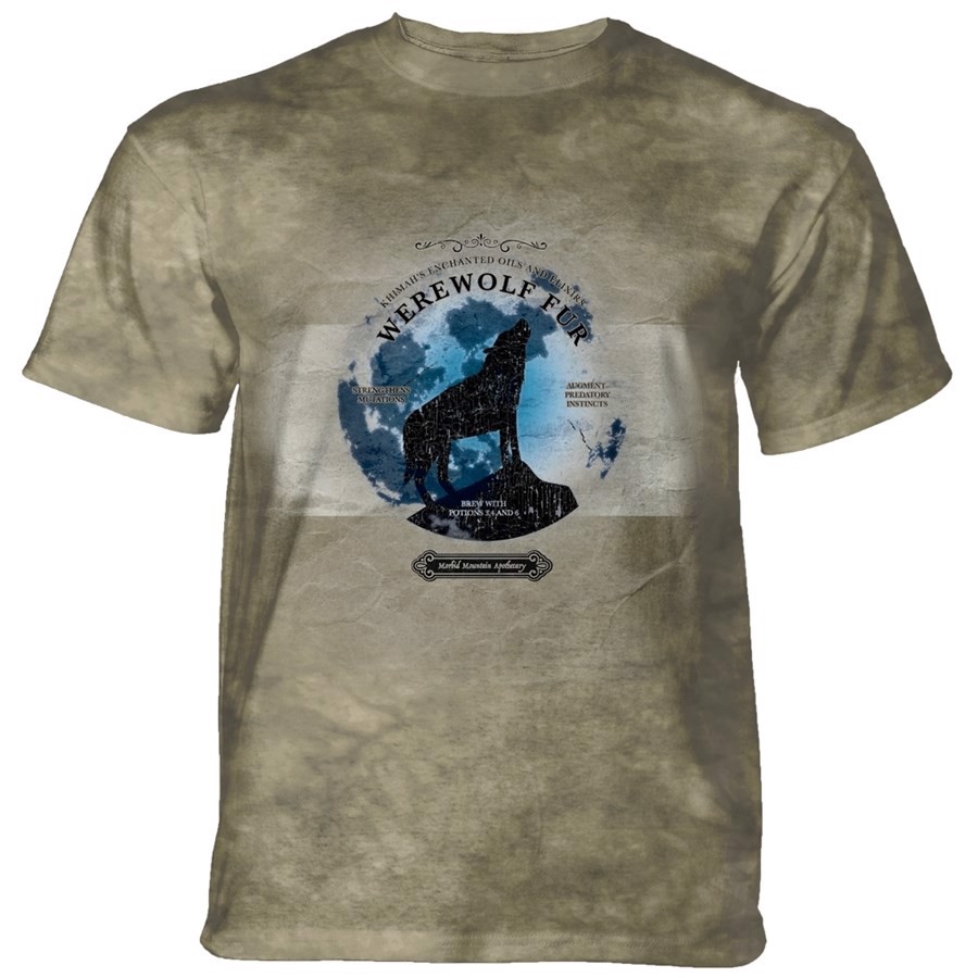 Werewolf Fur T-shirt, Grøn, Adult 2XL