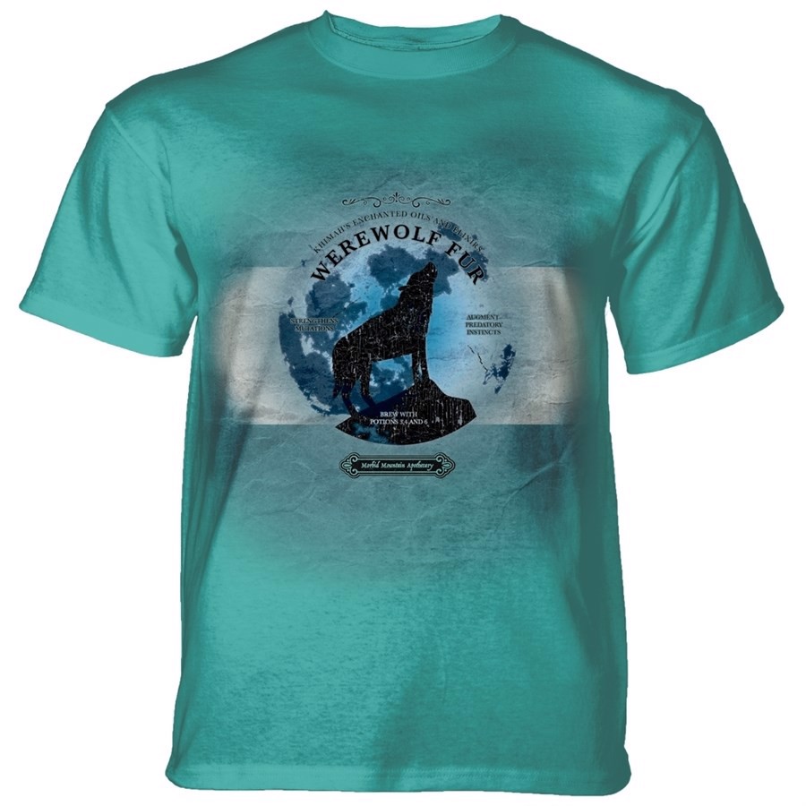 Werewolf Fur T-shirt, Teal, Adult