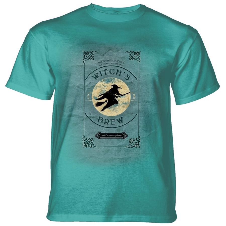 Witches Brew T-shirt, Teal, Adult Medium