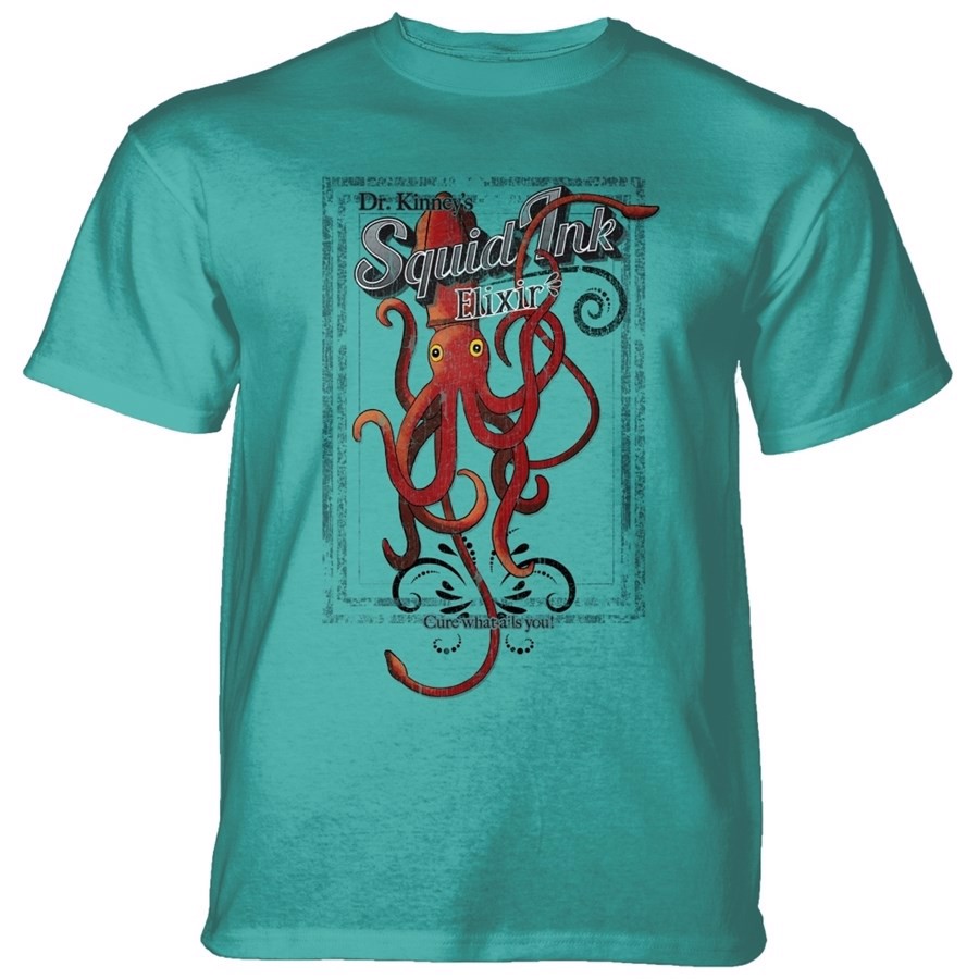 Squid Ink T-shirt, Teal, Adult