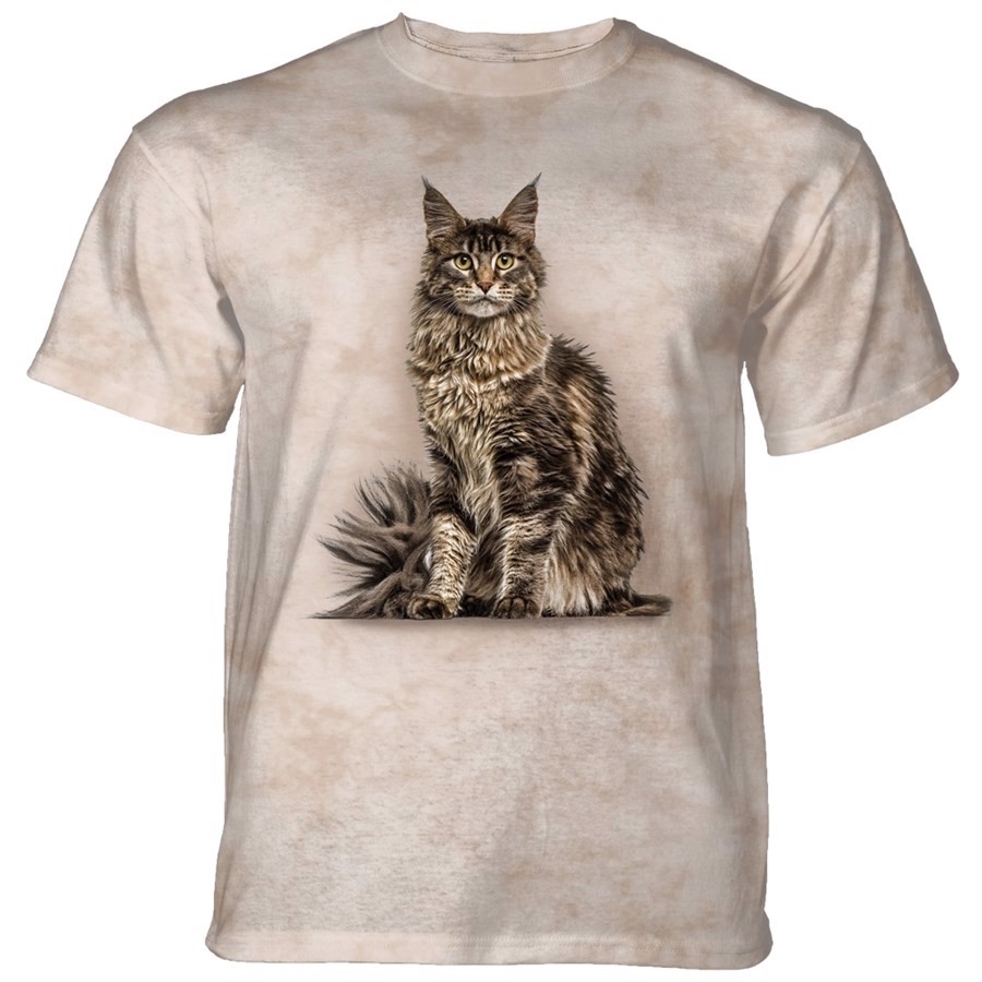 Maine Coon Cat T-shirt, Adult Large