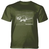 Triceratops Fact Sheet T-shirt, Grøn