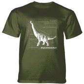 Brachiosaurus Fact Sheet T-shirt, Grøn