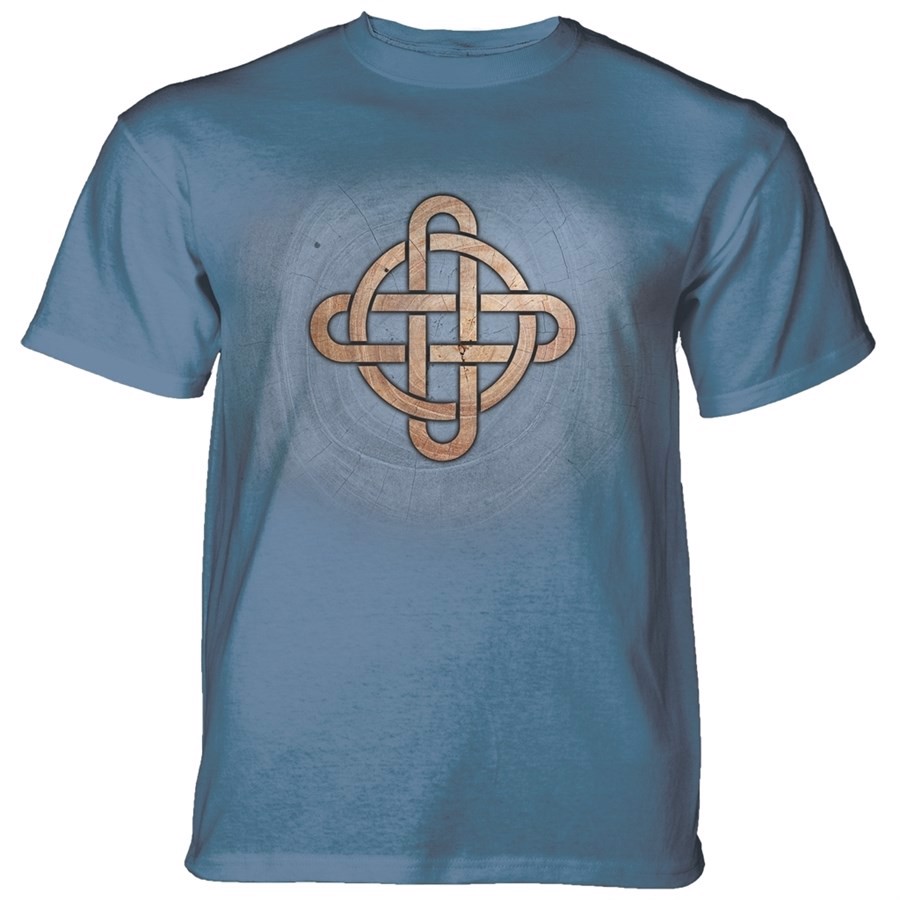 Tree Ring Celtic Knot T-shirt, Blå, Child XL