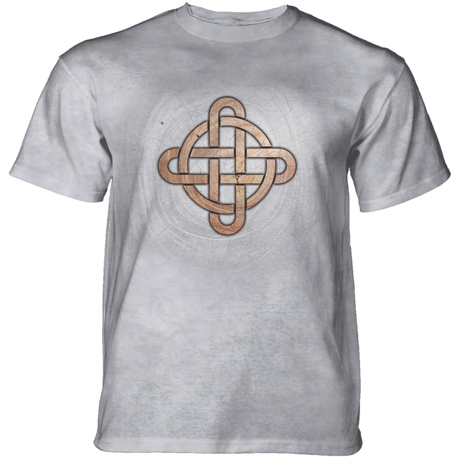 Tree Ring Celtic Knot T-shirt, Grå, Adult Large