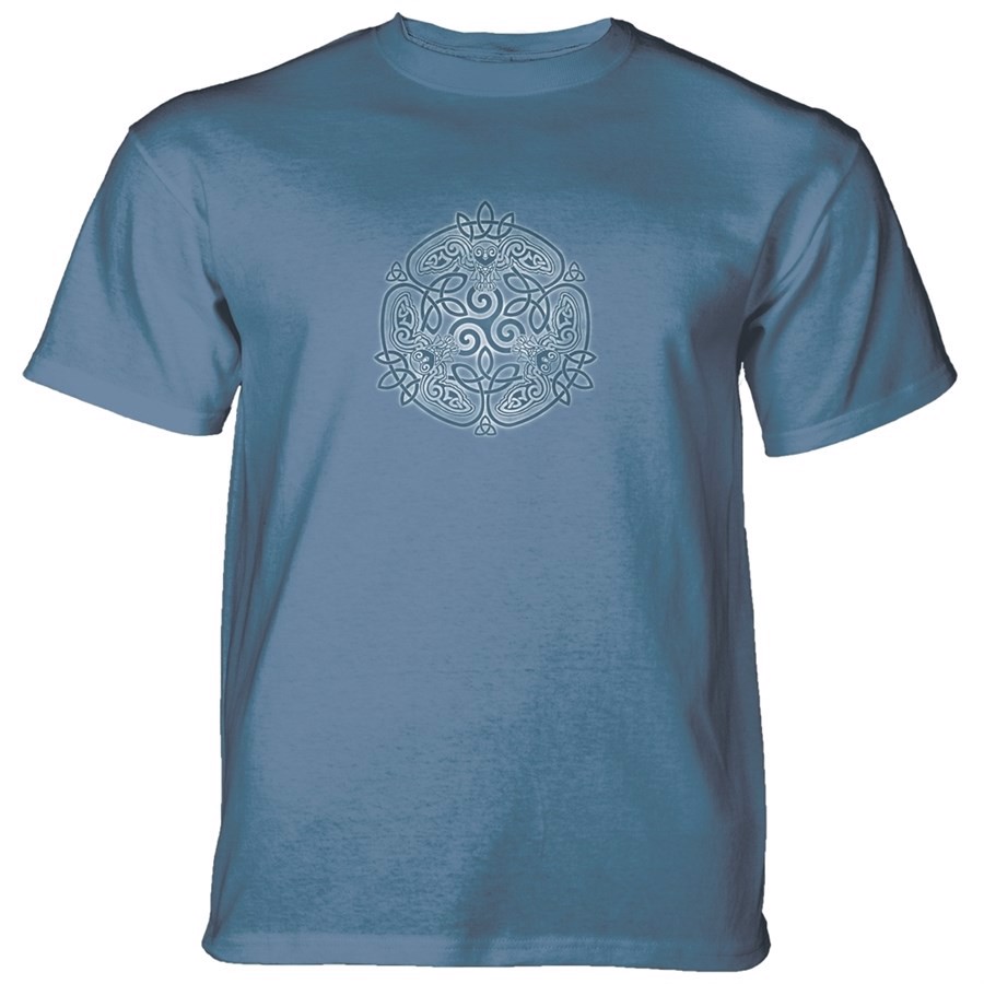 Celtic Owl T-shirt, Blå, Adult Large