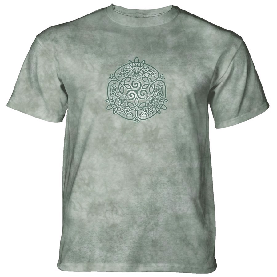 Celtic Owl T-shirt, Grøn, Adult 3XL